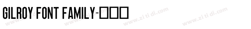 Gilroy Font Family字体转换